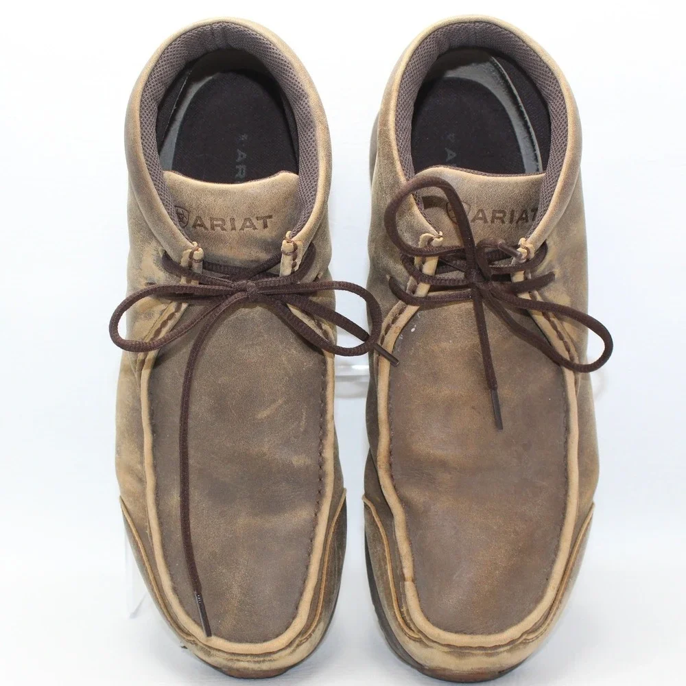 Ariat Spitfire Mens 13D Brown Leather Moc‎ Toe Chukka Boots 10021723
